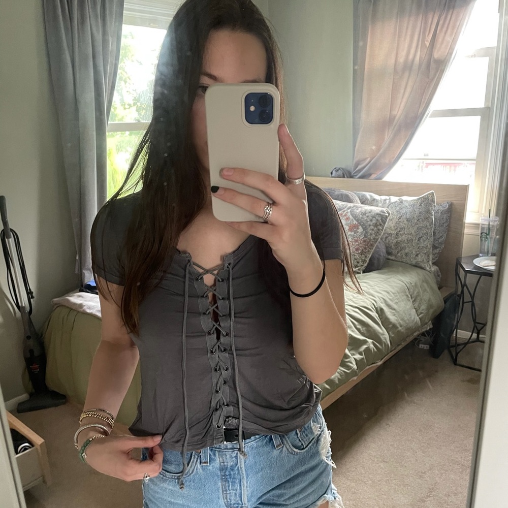 Soft & Sexy Lace Up Tee